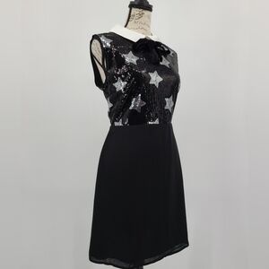 Modcloth A Line Dress with Silver Star Sequins